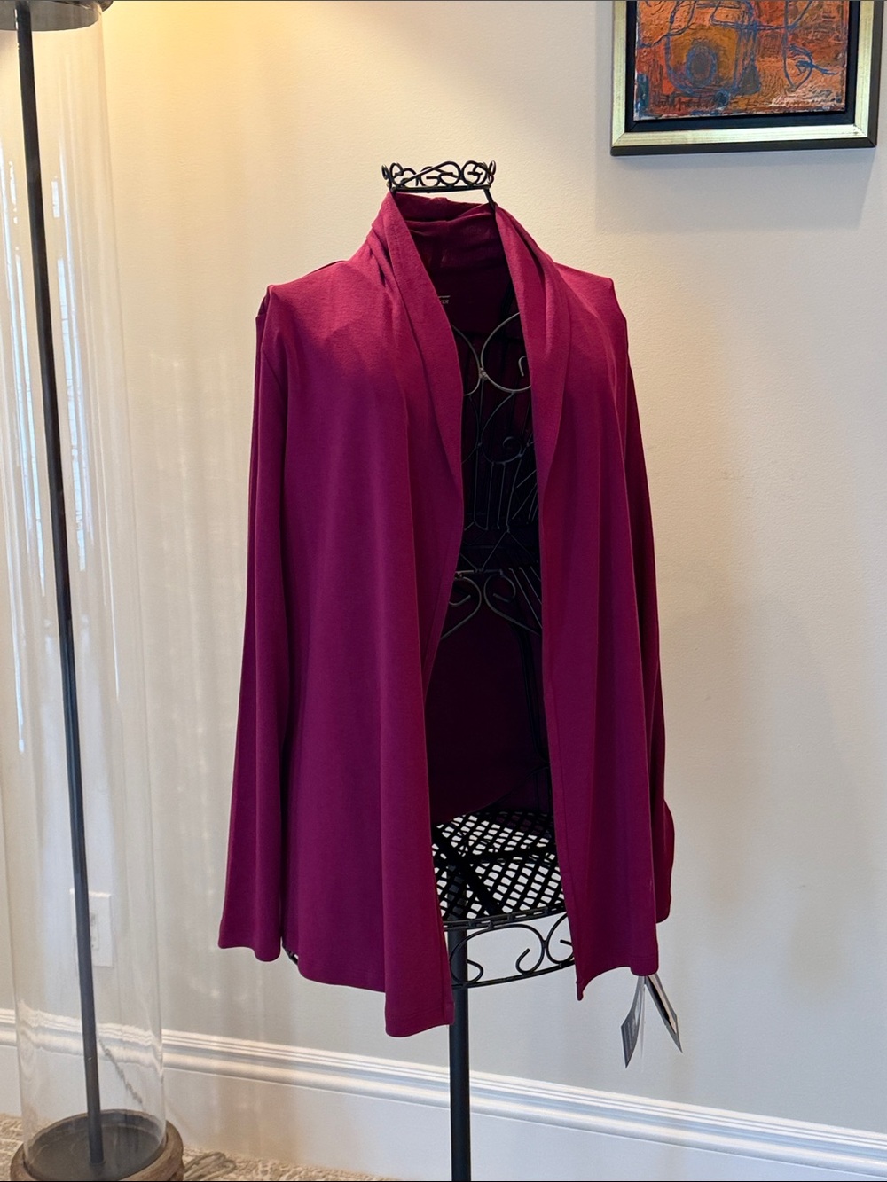 American College of Sirgeons Women's Open Front Cardigan Jacket - Magenta